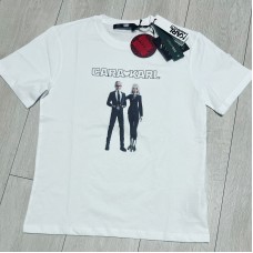 Karl Lagerfeld tričko biele x CARA