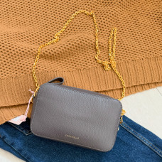 Coccinelle crossbody s retiazkou šedá
