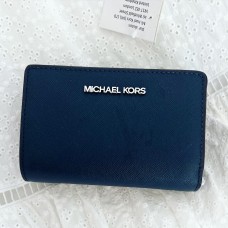 Michael Kors peňaženka bifold tmavomodrá / strieborná 